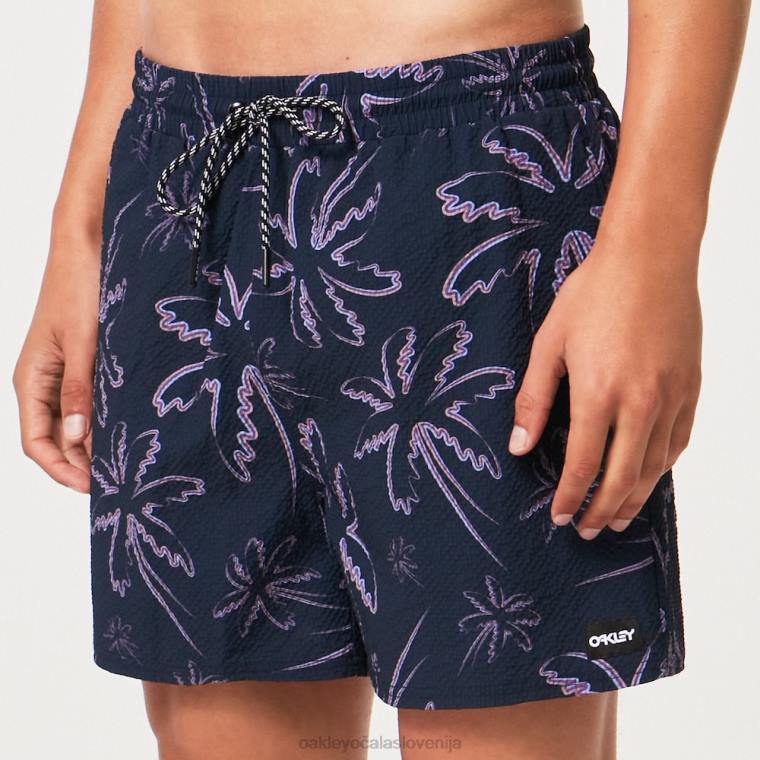 deco palms rc beachshort Oakley tri črte dlani modre 4J2B2916 oblačila