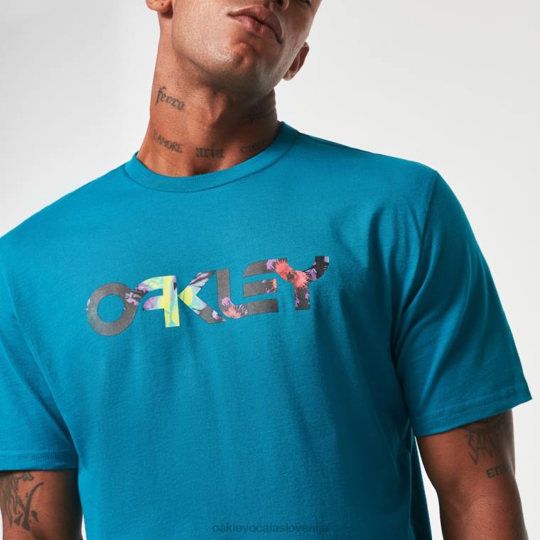 majica s cvetličnim brizganjem b1b Oakley modra aurora 4J2B2116 oblačila