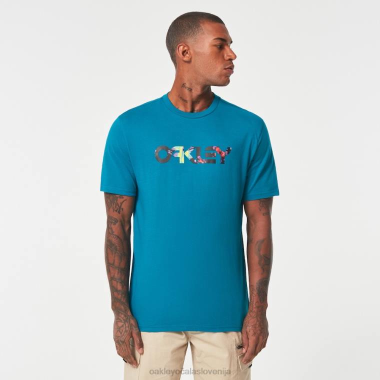 majica s cvetličnim brizganjem b1b Oakley modra aurora 4J2B2116 oblačila