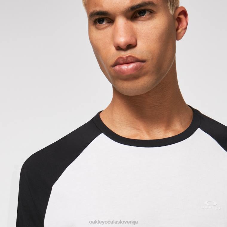 relax raglan 3/4 majica Oakley umazano bela/črna 4J2B2469 oblačila