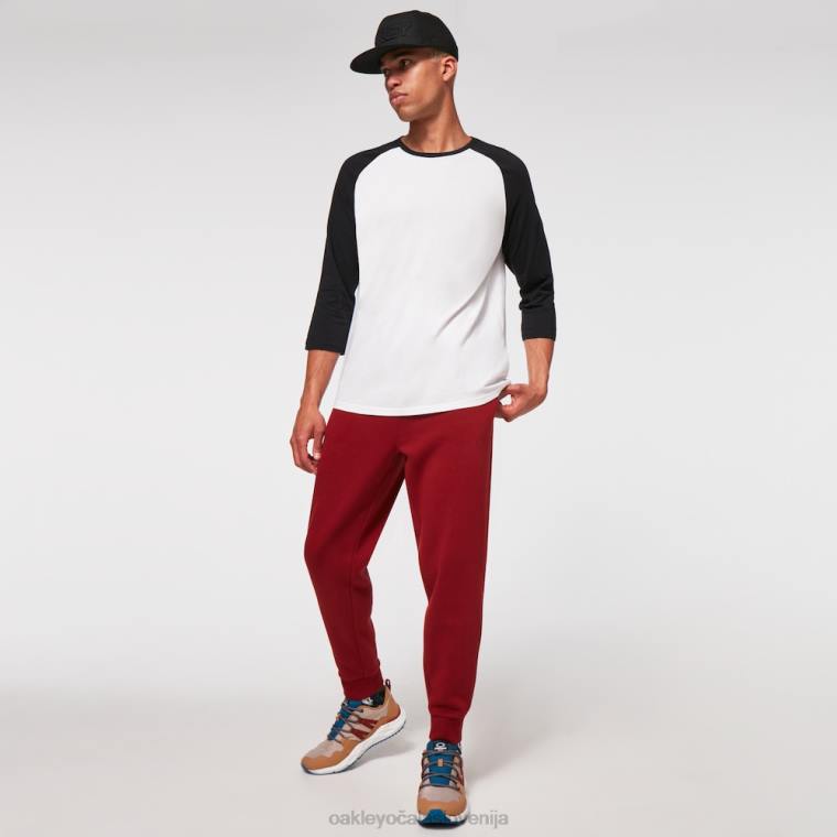 relax raglan 3/4 majica Oakley umazano bela/črna 4J2B2469 oblačila