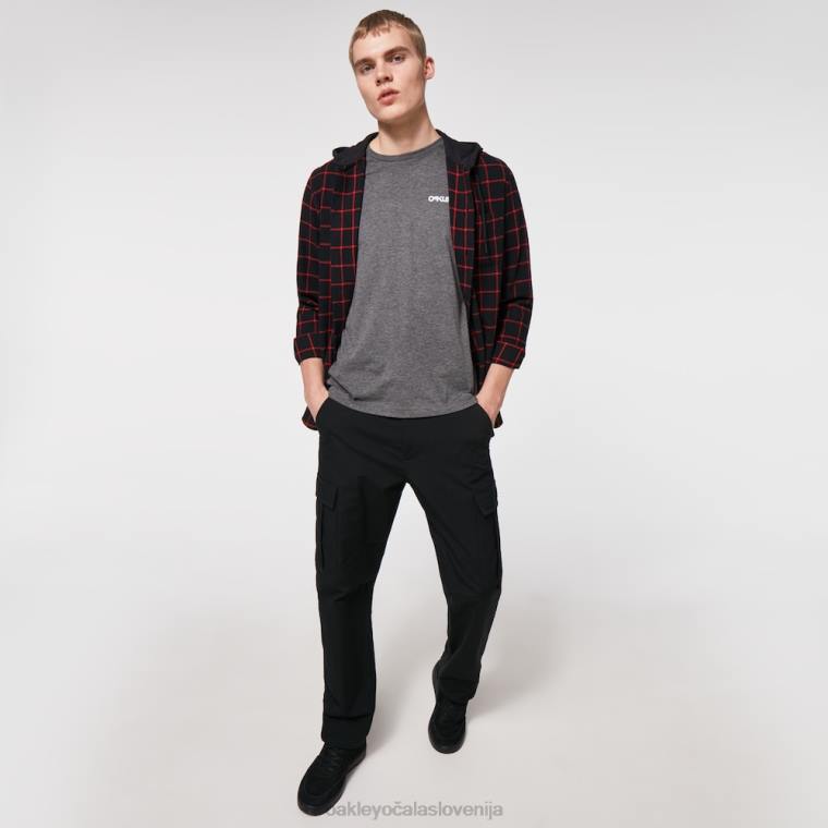 s kapuco na gumbe Oakley črno/rdeč karo 4J2B2468 oblačila