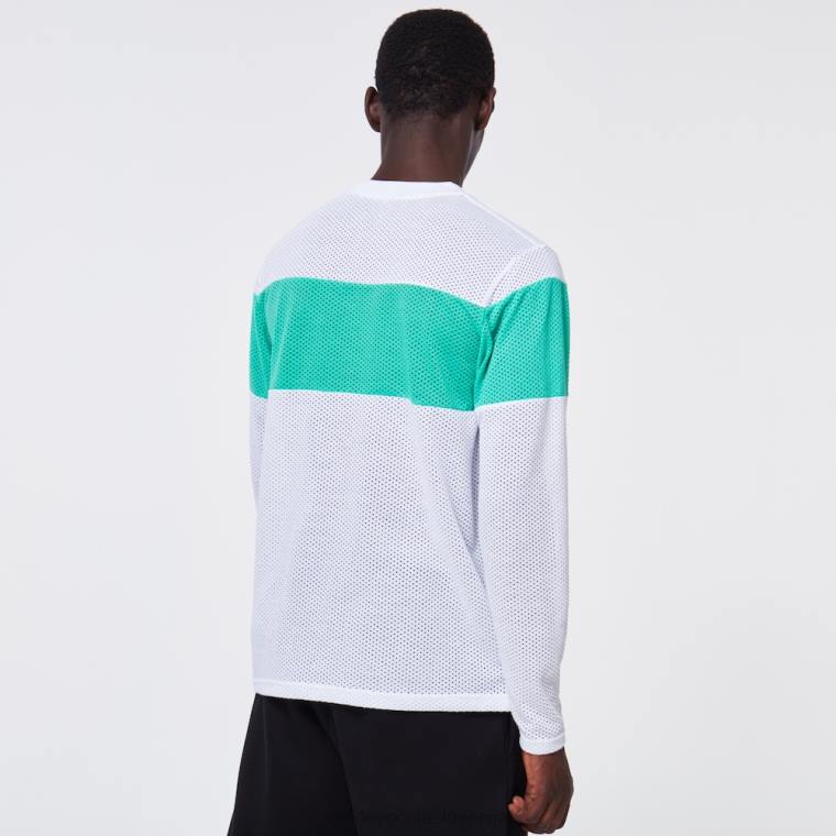 tnp majica z ognjenimi črtami Oakley bela 4J2B2419 oblačila