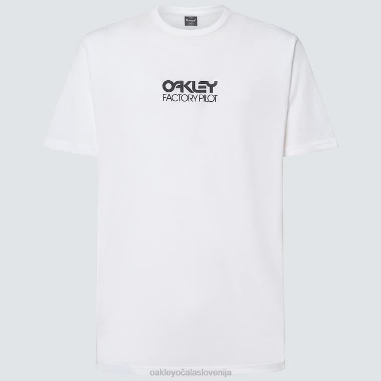 tovarniška pilotska ss majica Oakley bela 4J2B2238 oblačila