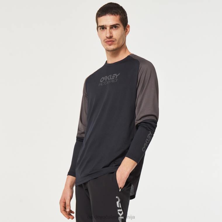 tovarniški pilotski dres mtb ls ii Oakley črno/kovano železo 4J2B2620 oblačila