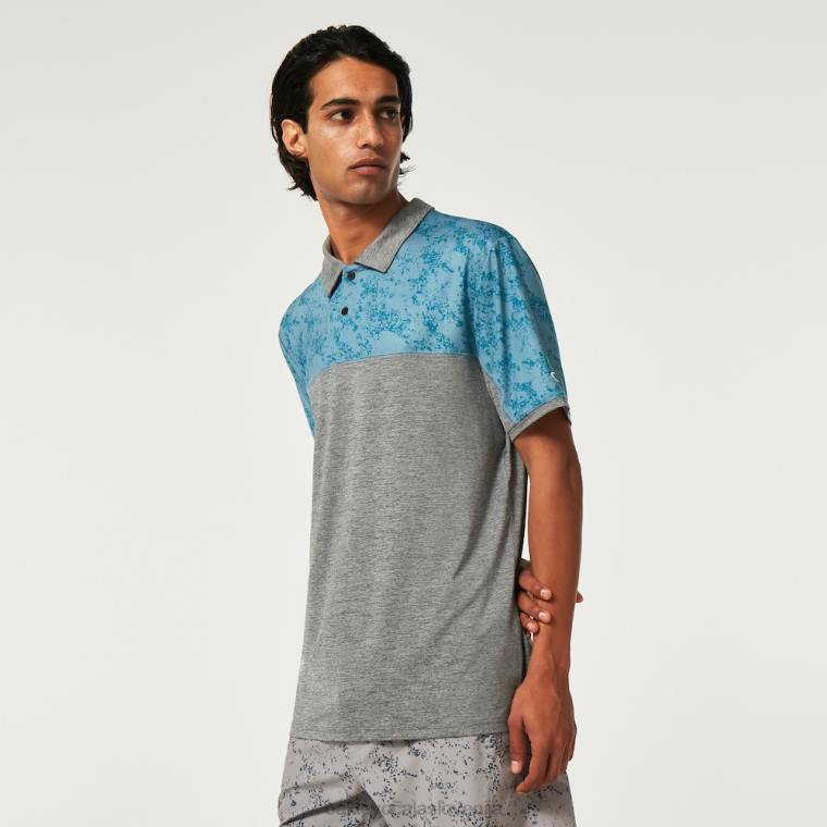 pesek blok polo Oakley modra aurora 4J2B2185 oblačila