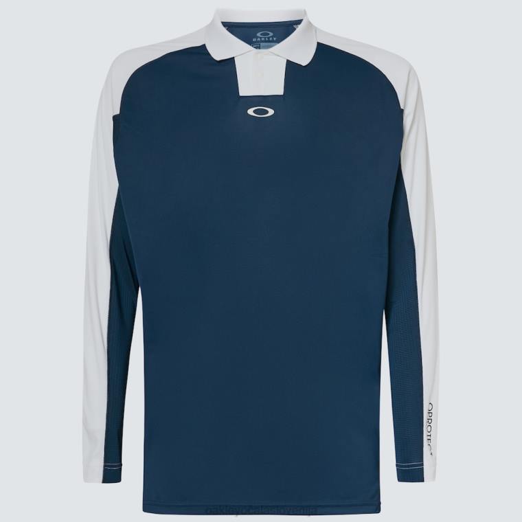 uv majica s sončnimi rokavi Oakley ekipna mornarica 4J2B2575 oblačila