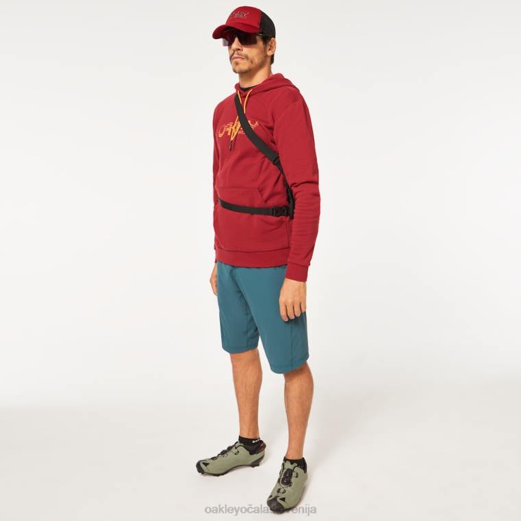 post po pulover s kapuco Oakley železno rdeče 4J2B2509 oblačila