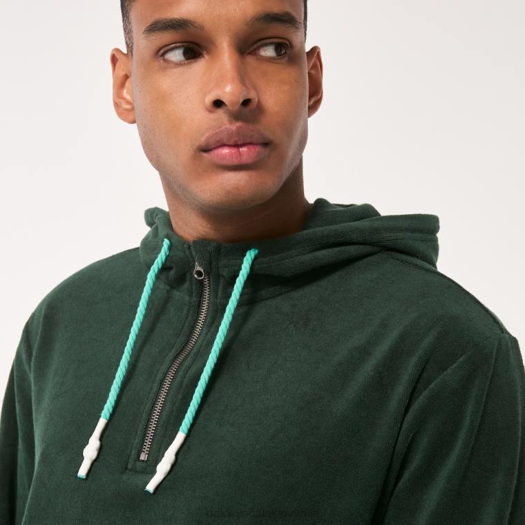 pulover s kapuco z zadrgo 1/4 Oakley lovec zelena 4J2B2237 oblačila