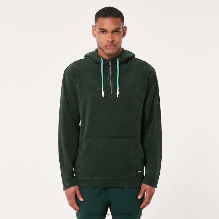 pulover s kapuco z zadrgo 1/4 Oakley lovec zelena 4J2B2237 oblačila