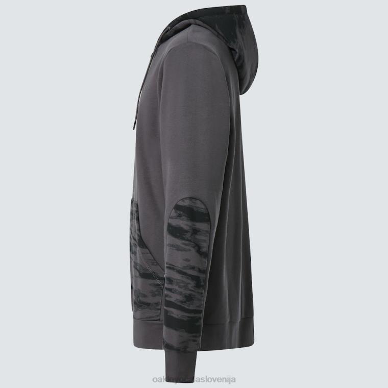 pulover s kapuco z zadrgo 1/4 in kamuflažnim našitkom Oakley enotno siva 4J2B2286 oblačila