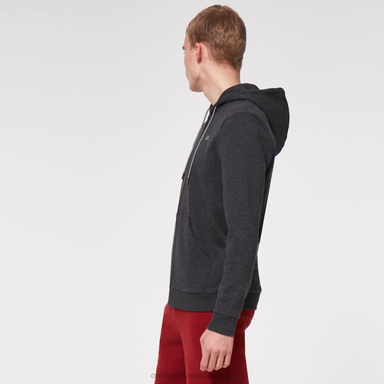 relax pulover s kapuco s polno zadrgo Oakley temno sivo vresje 4J2B2423 oblačila