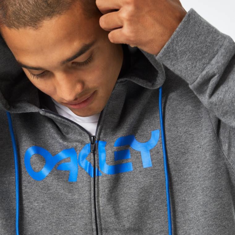 teddy pulover s kapuco s polno zadrgo Oakley nova atletska siva/ozon 4J2B2505 oblačila