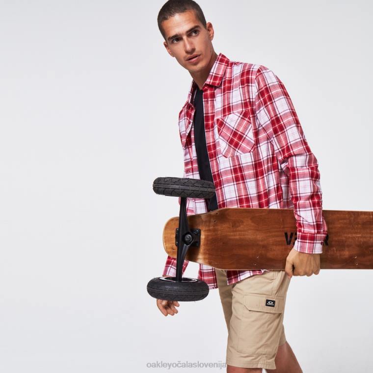 Essential plus lt flanela ls Oakley globoko rdeč karo 4J2B2414 oblačila
