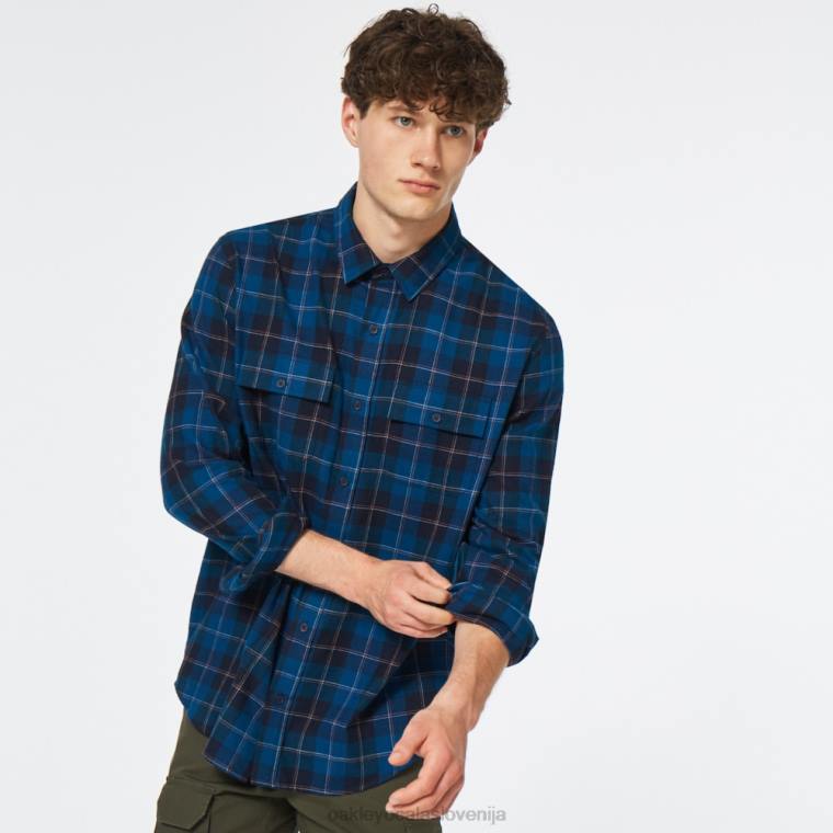 gumb za zapiranje kabine ls Oakley modri karo 4J2B2510 oblačila