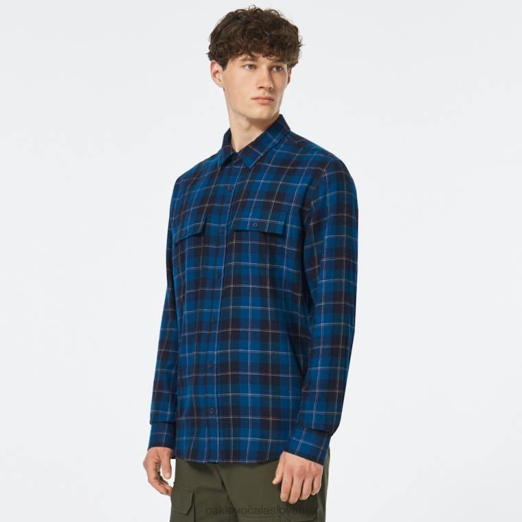 gumb za zapiranje kabine ls Oakley modri karo 4J2B2510 oblačila