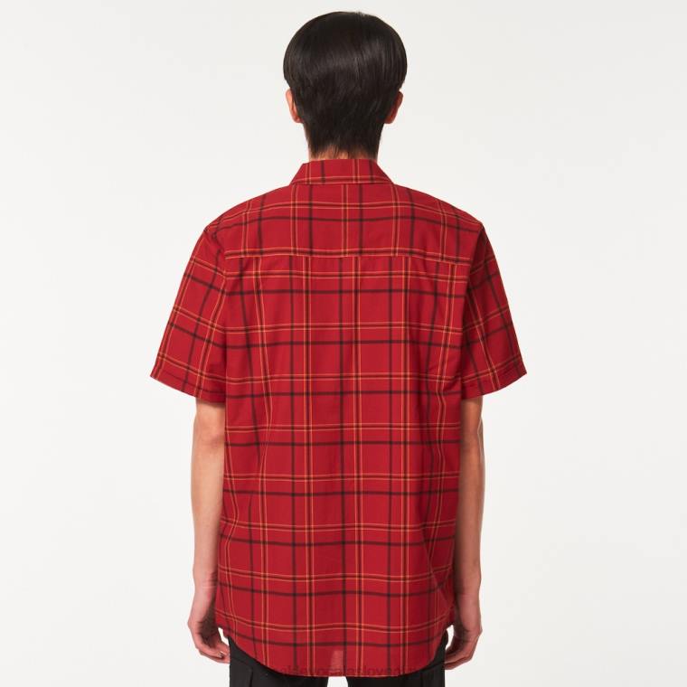 pacific gumb navzdol ss Oakley železno rdeč karo 4J2B2536 oblačila