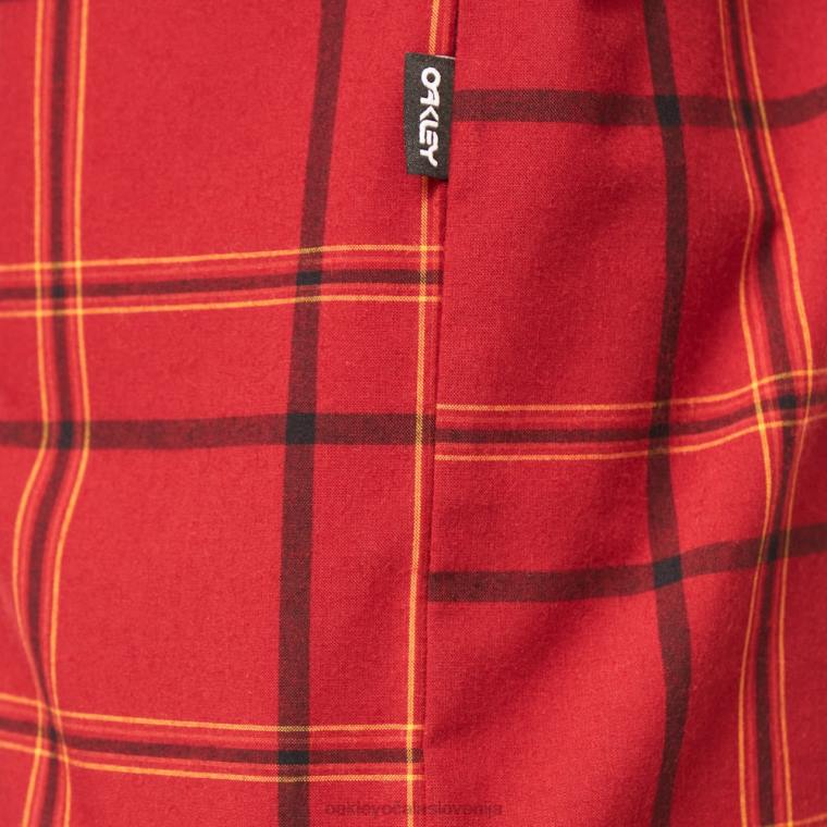 pacific gumb navzdol ss Oakley železno rdeč karo 4J2B2536 oblačila
