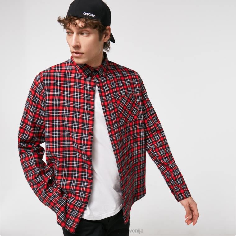 podij kariran ls flanel Oakley rdeče/črni karo 4J2B2462 oblačila