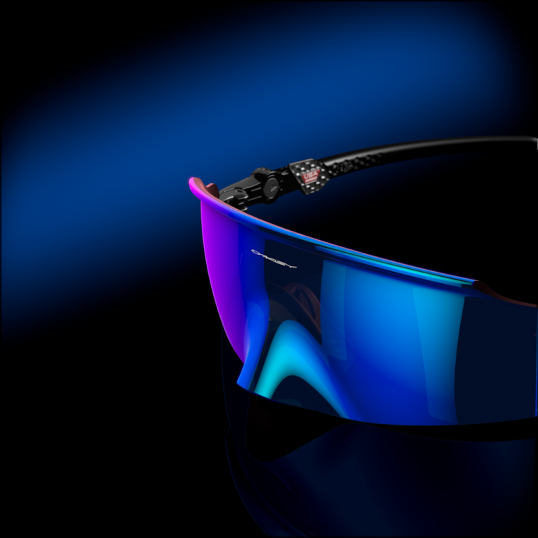 kato Oakley prizm safirna stekla, poliran črn okvir 4J2B981 očala