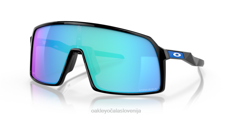sutro Oakley prizm safirna stekla, poliran črn okvir 4J2B89 očala