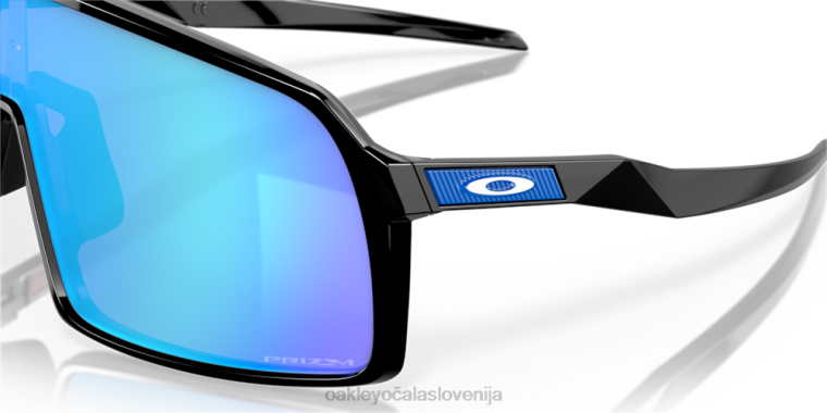 sutro Oakley prizm safirna stekla, poliran črn okvir 4J2B89 očala