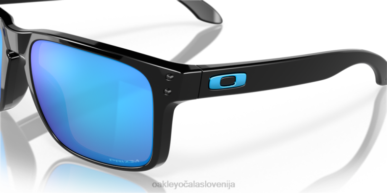 Holbrook Oakley prizm safirna stekla, poliran črn okvir 4J2B62 očala