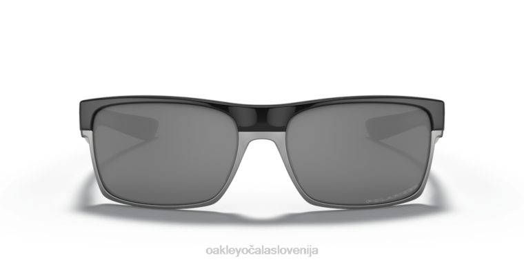 dvostransko (nizek most) Oakley črne iridijeve polarizirane leče, poliran črn okvir 4J2B846 očala