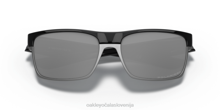 dvostransko (nizek most) Oakley črne iridijeve polarizirane leče, poliran črn okvir 4J2B846 očala