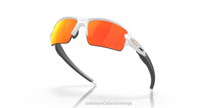 flak 2.0 (prileganje z nizkim mostom) Oakley Prizm ruby ​​polarizirana stekla, mat bel okvir 4J2B874 očala