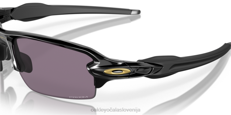 flak 2.0 (prileganje z nizkim mostom) Oakley prizm siva stekla, poliran črn okvir 4J2B873 očala