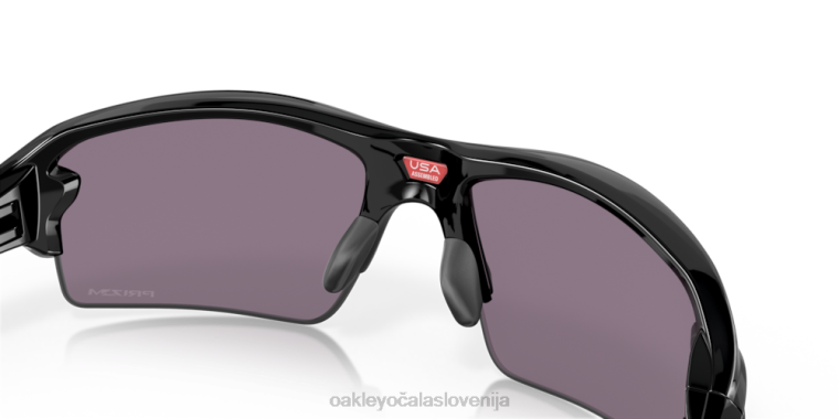 flak 2.0 (prileganje z nizkim mostom) Oakley prizm siva stekla, poliran črn okvir 4J2B873 očala