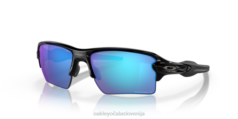 flak 2,0 xl Oakley Prizm safirna polarizirana stekla, poliran črn okvir 4J2B143 očala