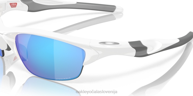 polovična jakna 2.0 (low bridge fit) Oakley prizm safirna stekla, bel okvir 4J2B684 očala