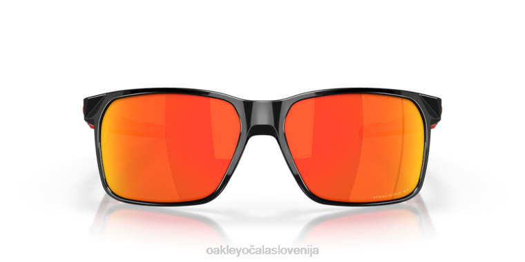 portal x Oakley Prizm ruby ​​polarizirana stekla, polirani črni okvir 4J2B338 očala