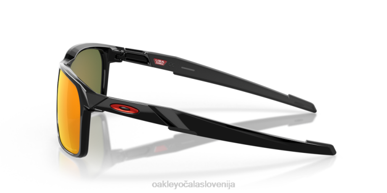 portal x Oakley Prizm ruby ​​polarizirana stekla, polirani črni okvir 4J2B341 očala