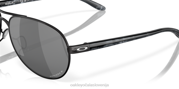 povratne informacije Oakley prizm črne polarizirane leče, polirani črni okvir 4J2B482 očala