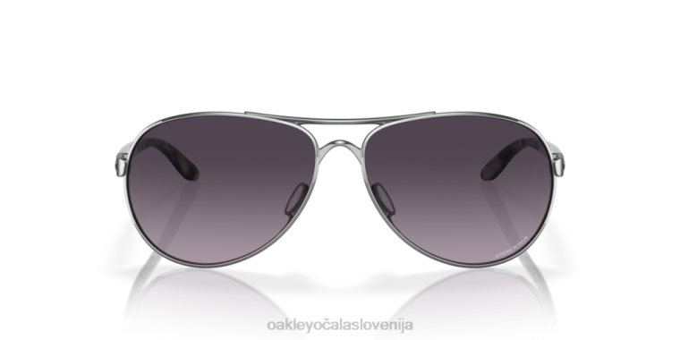 povratne informacije Oakley prizm siva gradientna stekla, okvir iz poliranega kroma 4J2B485 očala