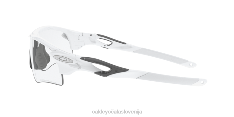 radarska zapora (prileganje nizkega mostu) Oakley prozorna do črna fotokromatična iridijeva stekla, okvir iz bele barve 4J2B717 očala
