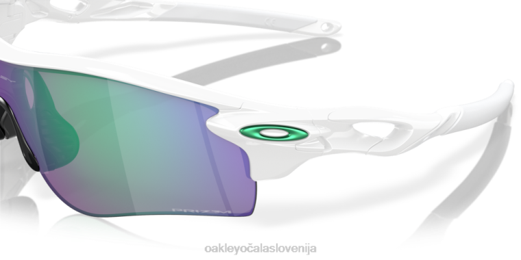 radarska zapora (prileganje nizkega mostu) Oakley prizm jade leče, poliran bel okvir 4J2B707 očala