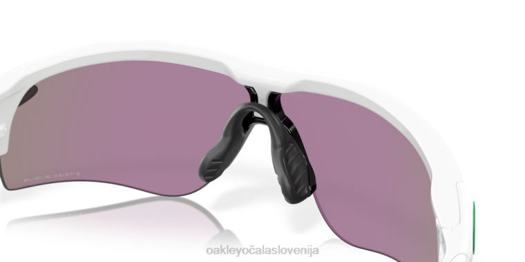radarska zapora (prileganje nizkega mostu) Oakley prizm jade leče, poliran bel okvir 4J2B707 očala