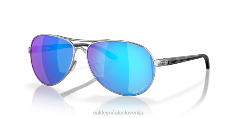 povratne informacije Oakley Prizm safirna polarizirana stekla, okvir iz poliranega kroma 4J2B481 očala