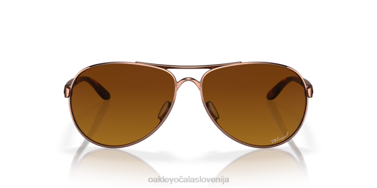 povratne informacije Oakley rjava gradientna polarizirana stekla, okvir iz rožnatega zlata 4J2B479 očala