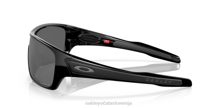 turbinski rotor Oakley prizm črne polarizirane leče, polirani črni okvir 4J2B157 očala